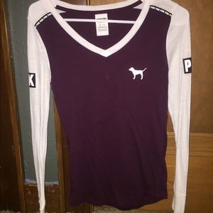 Burgendy Victoria Secret V-neck